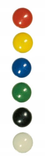 MAGNETY NA CHLADNIČKY, 6 ks, 20 mm, farebné