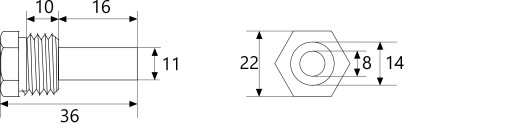 Kryt snímača BRASS Capillary 1/2