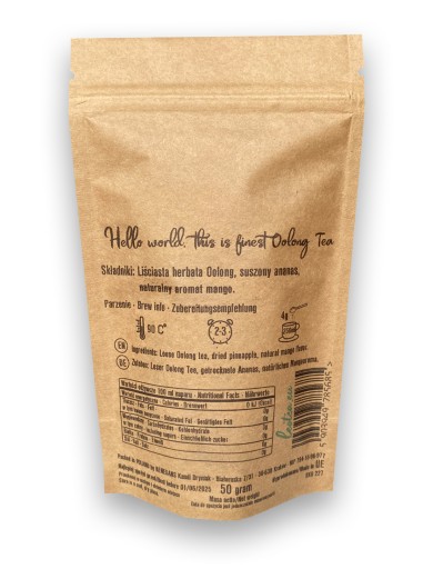 Zelený čaj Mango Oolong s MANGO oolongom je lahodný