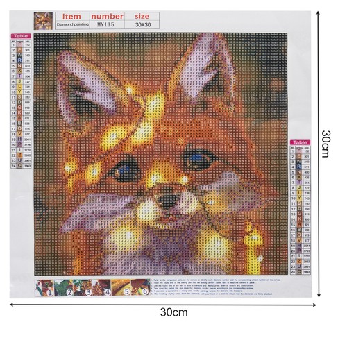MOZAIKA DIAMANTOVÁ VÝŠIVKA 5D FOX 30 x 40