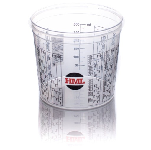 Plastový pohár na maľovanie s dielikmi 385ml Sada 10 kusov HML