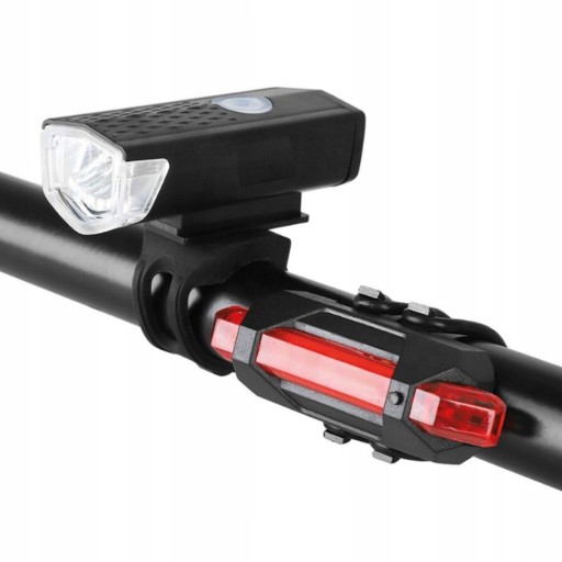 LED BICYKLOVÉ SVETLO ZADNÉ PREDNÉ NA BICYKEL USB SET