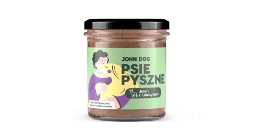 John Dog PSIEPYSZNE mokré krmivo pre psov jeleň s ľubovníkom 290 g