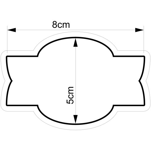 Formička na štítok Rám 62 8cm