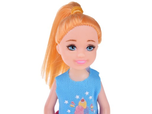 Rozkošná mini bábika 13 cm v šatách do domčeka ZA4628