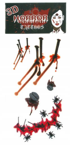HALOOWEENSKÉ TETOVANIE UMÝVAJÚCE SA VODOU Rôzne vzory