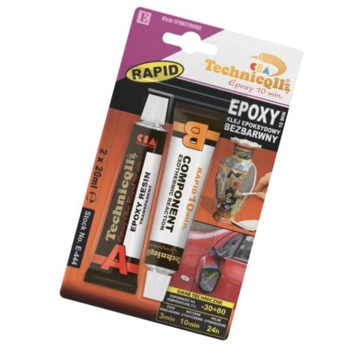 EPOXIDOVÉ LEPIDLO 10 MIN. BEZFAREBNÉ 2X20ML