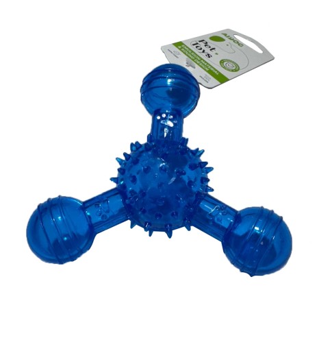 Hračka zvieratka AIDOG s hrotmi, modrá, 14 cm (W86096)