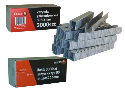 Čalúnnické sponky do zošívačky TYP 80 / GA21 / 380 16 mm PLN 3 000 MINIBOX