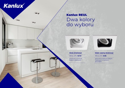 Kanlux REUL DTL W/B GU10 stropné očko