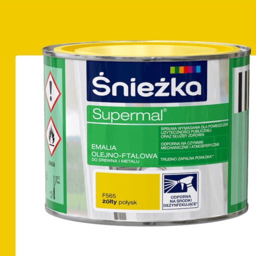 ŚNIEŻKA Supermal Oil-ftalátový email GLOSS 200ml ŽLTÉ
