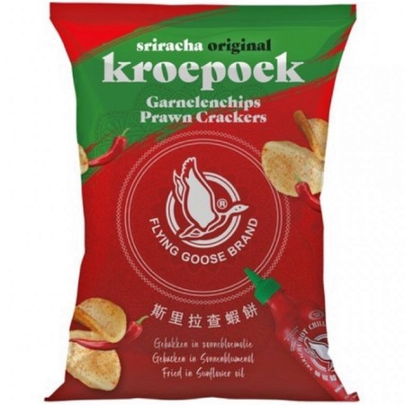 Pikantné krevetové lupienky Sriracha 80g