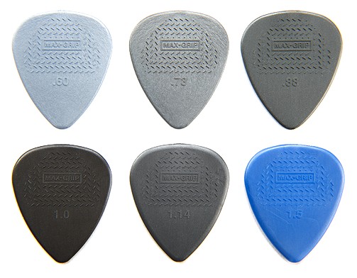Gitarová trsátka 6PCS Dunlop Nylon MAX GRIP Set