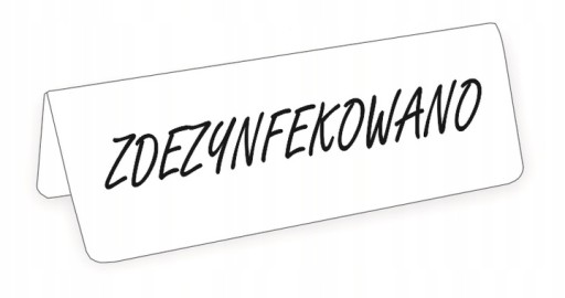 Stojan na kriedy s potlačou DEZINFECTED