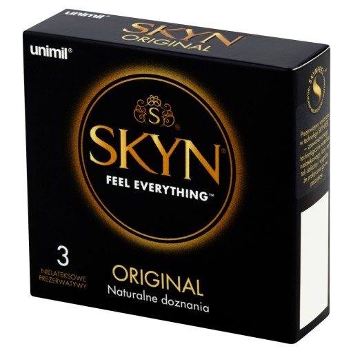 Originálne sexuálne kondómy Skyn 3 ks