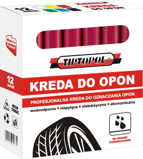 ČERVENÁ KRIEDA NA PNEUMATIKY - OZNAČOVAČ PNEUMATÍK 1 KUS
