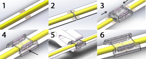KONEKTOR PRE COB LED PRUHY 8mm 2-PIN konektorový konektor