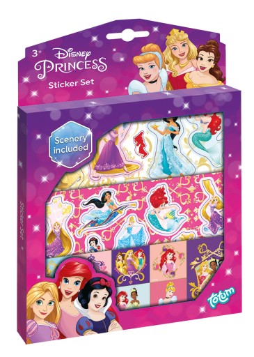 Totum samolepky pre deti Sada Disney Princess 3 hárkov a pozadia