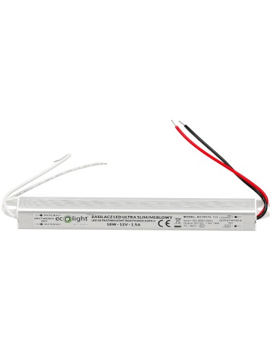LED ultra tenký 1,5A 18W 12V nábytkový zdroj