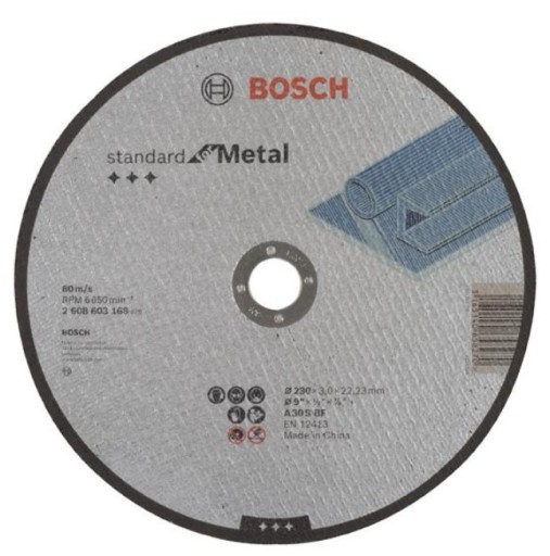 Priamy rezací kotúč 230x3mm Štandard pre kov Bosch 2608603168