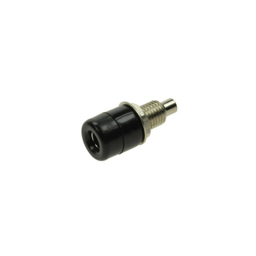 Banánková montážna zásuvka 4mm 24.247.2 čierna 24A 60V / 10592