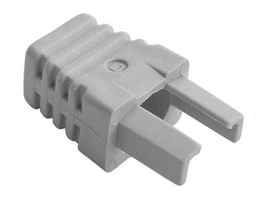 Odľahčovací kryt zástrčky RJ45/8P8C, vnútorný sivý, 100 ks