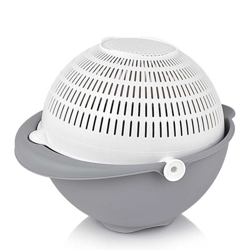 Miska so sitkom Plastové sitko 250 mm Cedník 2v1 otočný