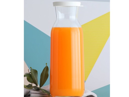 KARAFA S viečkom 700 ML SKLENENÁ KARAFA NA ŠŤAVU VODY LAV