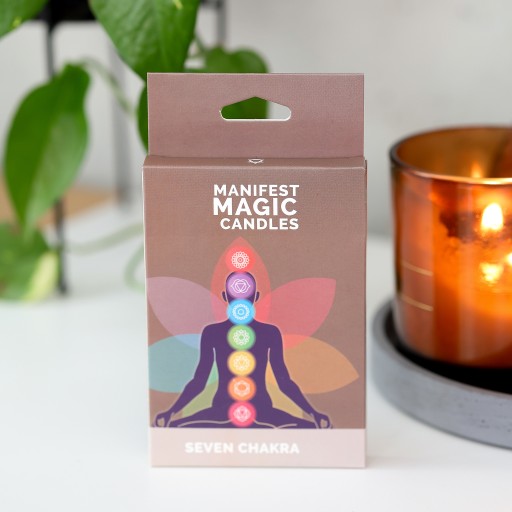 Zámerné sviečky 7 čakier ČAKRA farebné 7 kusov magické rituálne sviečky