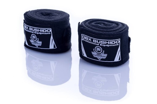 Boxerské obväzy, obväzy, súprava, 4 m, BUSHIDO, čierna