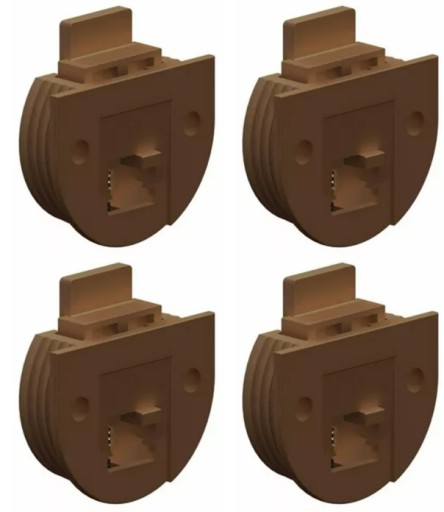 4x Horné vedenie pre posuvné dvere Valcomp BROWN