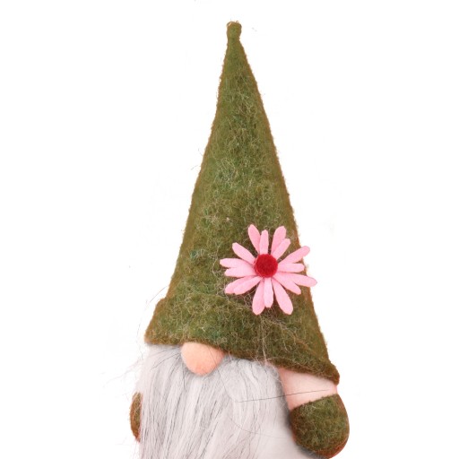 JARNÝ SLON, ZELENÝ, 15 CM, ozdobný s bradou