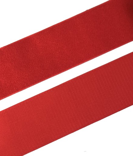 VELCRO PÁSKA VELCRO 10cm OBOJSTRANA ČERVENÁ 100mm - 1mb