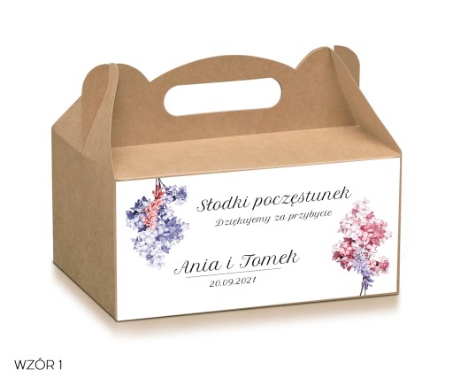 Kraft svadobné tortové krabičky s personalizáciou