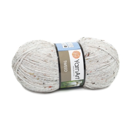100 g vlny akryl YarnArt Tweed biely 220