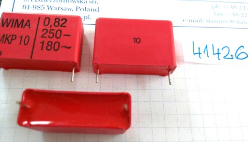 Kondenzátor WIMA MKP10 820nF 250V R27,5 10%