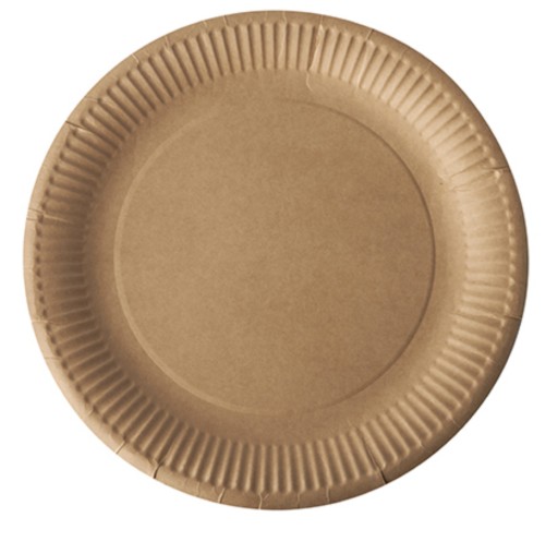 PURE ekologické jednorazové papierové taniere hnedé kraft 23cm 50 kusov