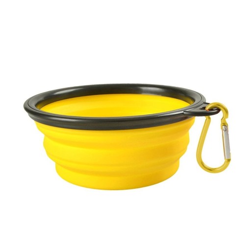 Cestovná miska pre psa - žltá