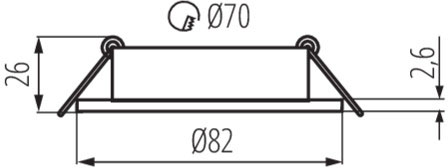 Halogénové stropné vstavané svietidlo DALLA MR16