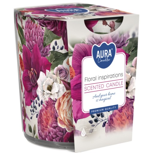 Vonná sviečka v skle BISPOL Aura 22H FLOWER INSPIRATIONS