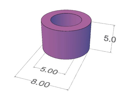 Prsteň Magnet MP 8x5x5 N38 10 ks