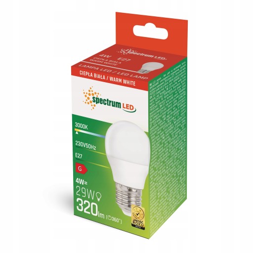 LED žiarovka E27 SMD 2835 WARM 320lm 4W GUĽ