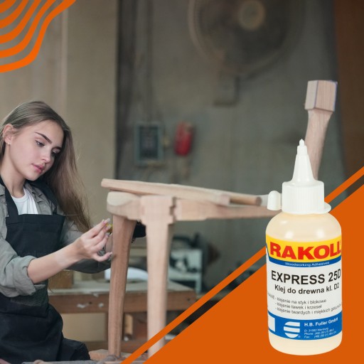 RAKOLL expresné lepidlo 25D 0,125kg 125g tvrdé drevo Wikol D2 žlté sil.
