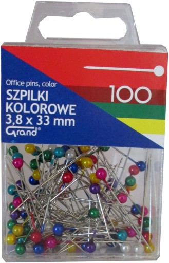 FAREBNÉ KOVOVÉ ŠPIČKY 3,8X33 MM 100 KS GRAND