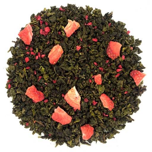 OOLONG čaj JAHODA MALINA 100g lyofilizovaná s malinou AROMATICKÁ