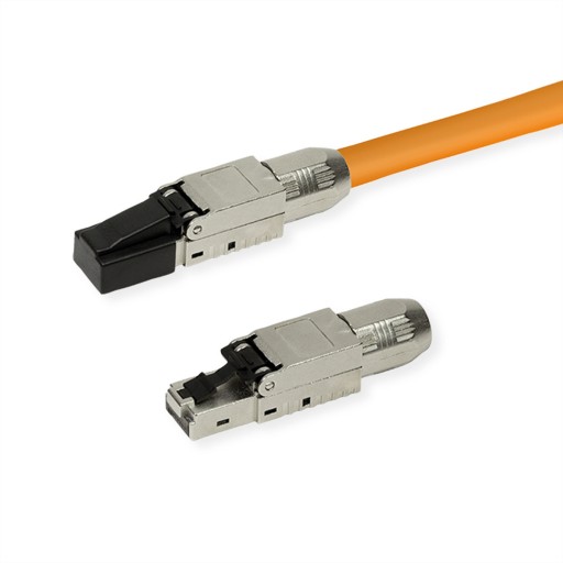 RJ-45 Cat.6A STP poľná zástrčka, strieborná