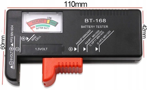 AA AAA R14 Battery Meter Battery Tester