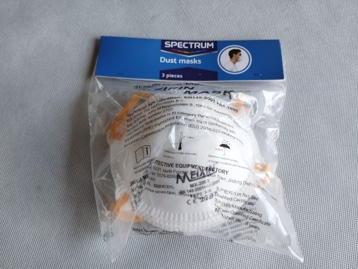 Sada 3 ks protiprachovej masky SPECTRUM MX-2005
