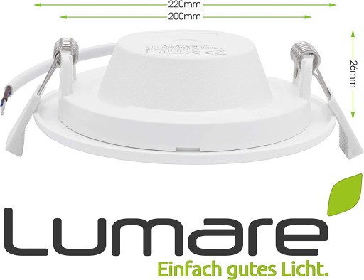 Zápustné LED svietidlo, Lumare, 1250lm, 18W, 3000K