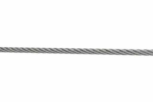Oceľové pozinkované lano, priemer 2 mm (1x19), 1 m